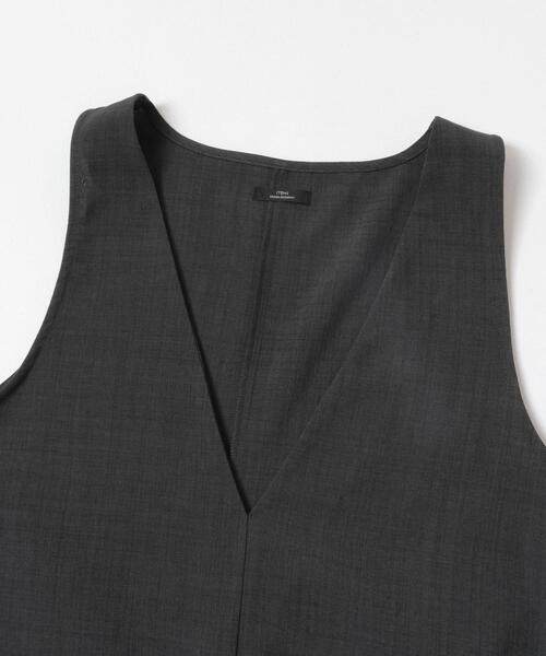 ITEMS URBANRESEARCH(アイテムズ アーバンリサーチ)の「『イージーケア/接触冷感/UVカット』SMOOTH LINEN TOUCH ジャンスカ(ジャンパースカート・レディース・キャメル/チャコールグレー・FREE)」の7枚目の写真