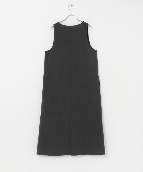 ITEMS URBANRESEARCH(アイテムズ アーバンリサーチ)の「『イージーケア/接触冷感/UVカット』SMOOTH LINEN TOUCH ジャンスカ(ジャンパースカート・レディース・キャメル/チャコールグレー・FREE)」の9枚目の写真
