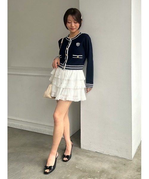 SNIDEL（スナイデル）の「フリルスカショーパン（その他パンツ・レディース・ブラック/ホワイト・0/1）」の14枚目の写真