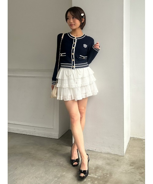 SNIDEL（スナイデル）の「フリルスカショーパン（その他パンツ・レディース・ブラック/ホワイト・0/1）」の13枚目の写真