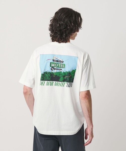 BEAUTY&YOUTH UNITED ARROWS(ビューティーアンドユースユナイテッドアローズ)の「【別注】<EIZIN SUZUKI>DEL MAR MOTEL プリント Tシャツ(Tシャツ/カットソー・メンズ・ホワイト・M/XL/L/S)」の1枚目の写真