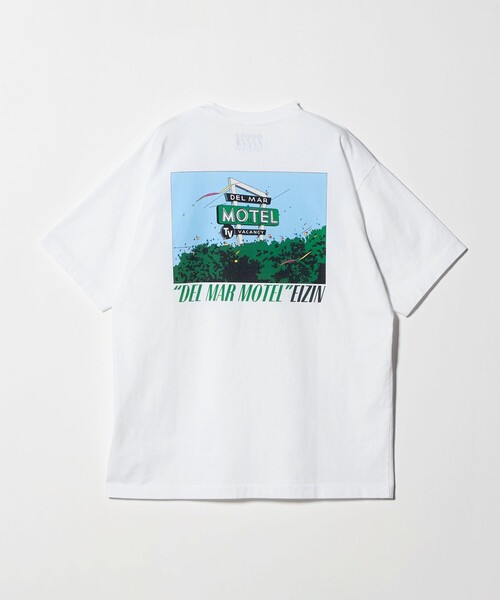 BEAUTY&YOUTH UNITED ARROWS(ビューティーアンドユースユナイテッドアローズ)の「【別注】<EIZIN SUZUKI>DEL MAR MOTEL プリント Tシャツ(Tシャツ/カットソー・メンズ・ホワイト・M/XL/L/S)」の7枚目の写真