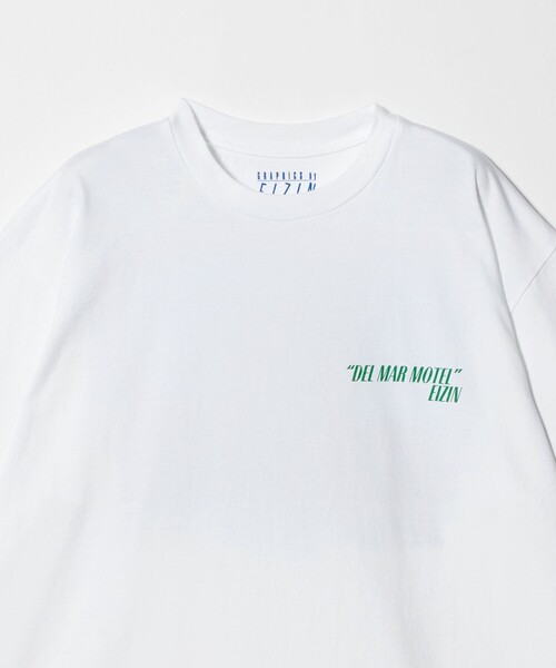 BEAUTY&YOUTH UNITED ARROWS(ビューティーアンドユースユナイテッドアローズ)の「【別注】<EIZIN SUZUKI>DEL MAR MOTEL プリント Tシャツ(Tシャツ/カットソー・メンズ・ホワイト・M/XL/L/S)」の9枚目の写真