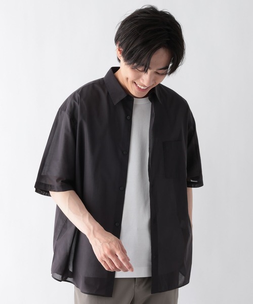 GLOBAL WORK(グローバルワーク)の「カイテキサマーシャツ/シアー/638151(シャツ/ブラウス・メンズ・ブラック/グレイッシュベージュ/グリーン/ブラウン/ネイビー・MEDIUM/SMALL/X-LARGE/LARGE)」の18枚目の写真