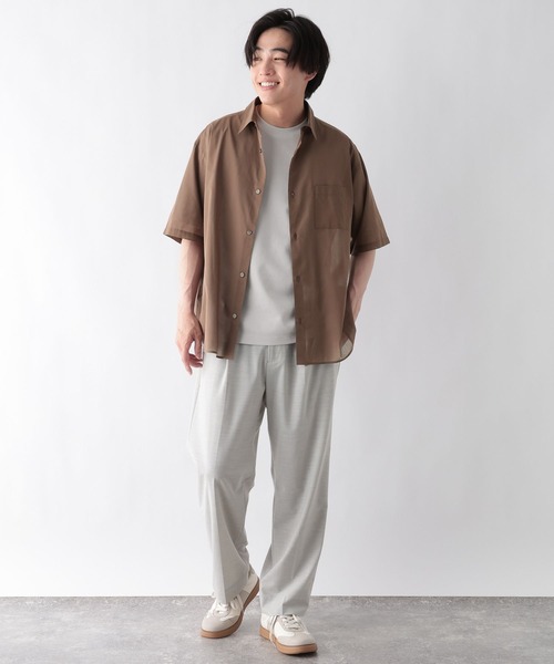 GLOBAL WORK(グローバルワーク)の「カイテキサマーシャツ/シアー/638151(シャツ/ブラウス・メンズ・ブラック/グレイッシュベージュ/グリーン/ブラウン/ネイビー・MEDIUM/SMALL/X-LARGE/LARGE)」の19枚目の写真