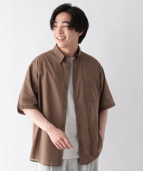 GLOBAL WORK(グローバルワーク)の「カイテキサマーシャツ/シアー/638151(シャツ/ブラウス・メンズ・ブラック/グレイッシュベージュ/グリーン/ブラウン/ネイビー・MEDIUM/SMALL/X-LARGE/LARGE)」の22枚目の写真