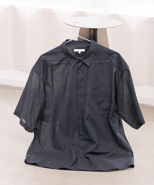 GLOBAL WORK(グローバルワーク)の「カイテキサマーシャツ/シアー/638151(シャツ/ブラウス・メンズ・ブラック/グレイッシュベージュ/グリーン/ブラウン/ネイビー・MEDIUM/SMALL/X-LARGE/LARGE)」の15枚目の写真
