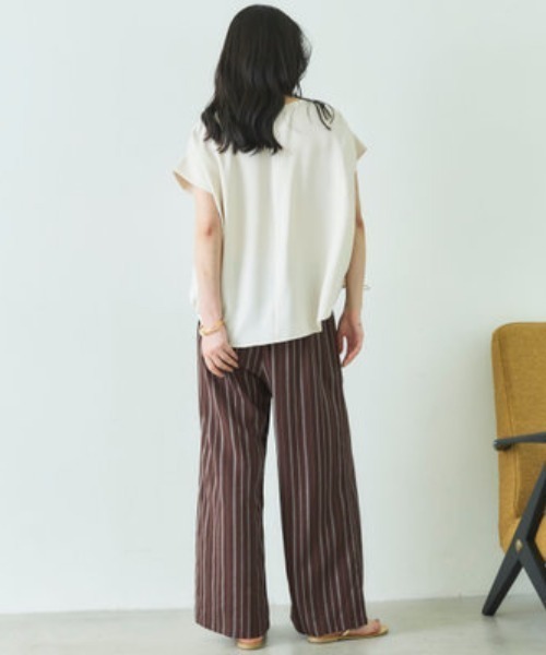 Doux archives(ドゥアルシーヴ)の「【UV・接触冷感・洗濯機可】ドロストPO(Tシャツ/カットソー・レディース・アイボリー/ブラウン/ブルーグレー・FREE)」の13枚目の写真