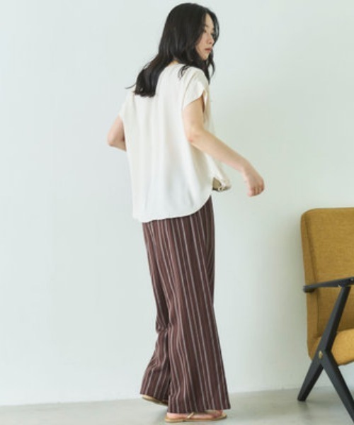 Doux archives(ドゥアルシーヴ)の「【UV・接触冷感・洗濯機可】ドロストPO(Tシャツ/カットソー・レディース・アイボリー/ブラウン/ブルーグレー・FREE)」の15枚目の写真