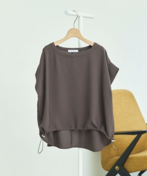 Doux archives(ドゥアルシーヴ)の「【UV・接触冷感・洗濯機可】ドロストPO(Tシャツ/カットソー・レディース・アイボリー/ブラウン/ブルーグレー・FREE)」の22枚目の写真