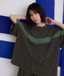 Nora Lily（ノラリリー）の「【Nora Lily】V Bi-color Faded Tee（Tシャツ/カットソー）」