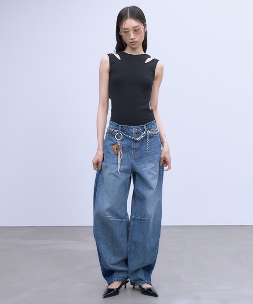 THINGS THAT MATTER（シングス ザット マター）の「NOTCH DESIGN TWO-WAY TANK TOP / ノッチ デザイン トゥーウェイ タンク トップ（タンクトップ・レディース・ブラック/ボルドー/ホワイト・FREE）」の20枚目の写真