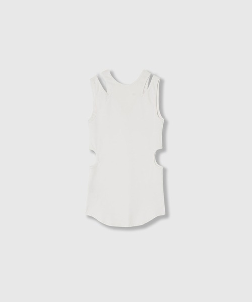 THINGS THAT MATTER（シングス ザット マター）の「NOTCH DESIGN TWO-WAY TANK TOP / ノッチ デザイン トゥーウェイ タンク トップ（タンクトップ・レディース・ブラック/ボルドー/ホワイト・FREE）」の4枚目の写真