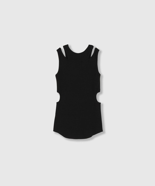 THINGS THAT MATTER（シングス ザット マター）の「NOTCH DESIGN TWO-WAY TANK TOP / ノッチ デザイン トゥーウェイ タンク トップ（タンクトップ・レディース・ブラック/ボルドー/ホワイト・FREE）」の8枚目の写真