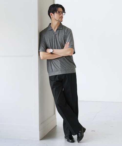 SPU(スプ)の「【接触冷感/ナチュラルストレッチ】ポリチノスラックス(スラックス・メンズ・ブラック/ベージュ/チャコール・S/L/XL/M)」の9枚目の写真