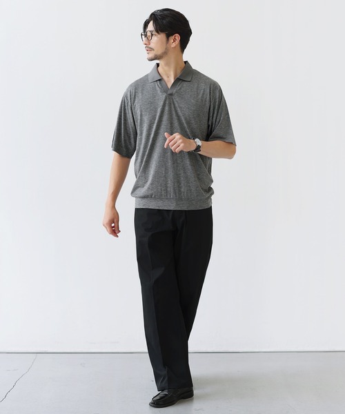 SPU(スプ)の「【接触冷感/ナチュラルストレッチ】ポリチノスラックス(スラックス・メンズ・ブラック/ベージュ/チャコール・S/L/XL/M)」の10枚目の写真