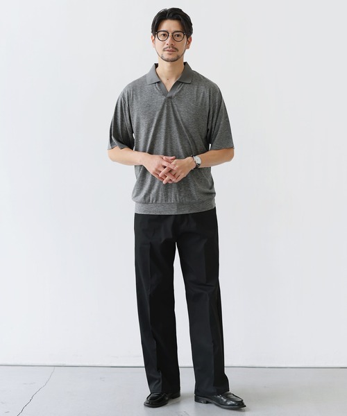 SPU(スプ)の「【接触冷感/ナチュラルストレッチ】ポリチノスラックス(スラックス・メンズ・ブラック/ベージュ/チャコール・S/L/XL/M)」の11枚目の写真