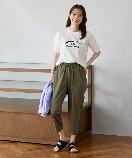 Honeys(ハニーズ)の「【ハニさら・アクティブウェア・速乾ドライ・UVカット】クロップドイージーパンツ(その他パンツ・レディース・ネイビー/スミクロ/カーキ/ブラック・L/LL/M/S/3L)」の11枚目の写真
