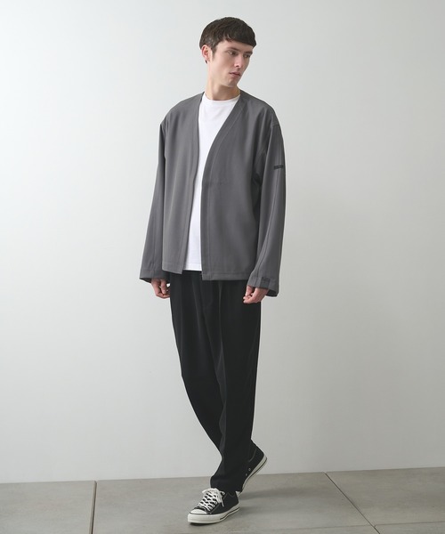 N.HOOLYWOOD(N.ハリウッド)の「【N.HOOLYWOOD】2252-CS10-007 CARDIGAN(カーディガン/ボレロ・メンズ・ダークグレー/ブラック・40/38/36)」の9枚目の写真