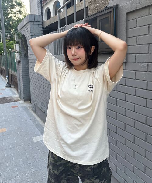 URBANAGE（アーバンエイジ）の「PEACH MODE オーバー半袖クリーム（Tシャツ/カットソー・メンズ・その他・MEDIUM/LARGE）」の14枚目の写真