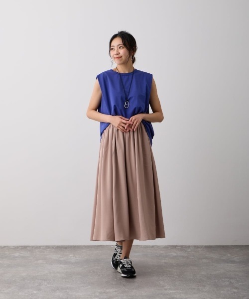 OandI(オーアンドアイ)の「シルケットノースリーブT(Tシャツ/カットソー・レディース・ホワイト/ブラック/ピンク/ブルー・FREE)」の22枚目の写真