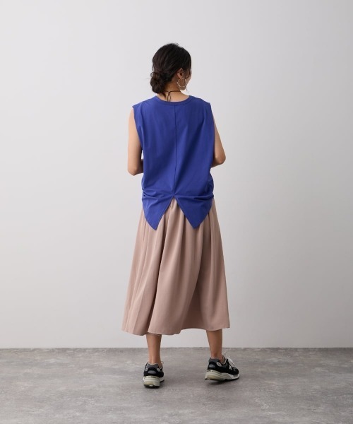 OandI(オーアンドアイ)の「シルケットノースリーブT(Tシャツ/カットソー・レディース・ホワイト/ブラック/ピンク/ブルー・FREE)」の20枚目の写真