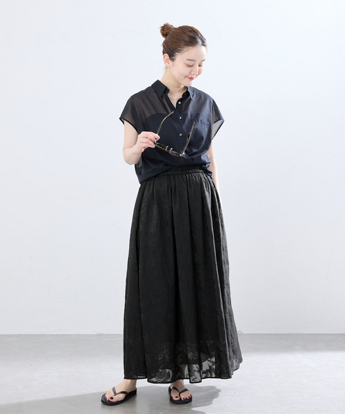 IENA(イエナ)の「シアージャガードボリュームスカート(スカート・レディース・ホワイト/ブラック・38/36)」の13枚目の写真