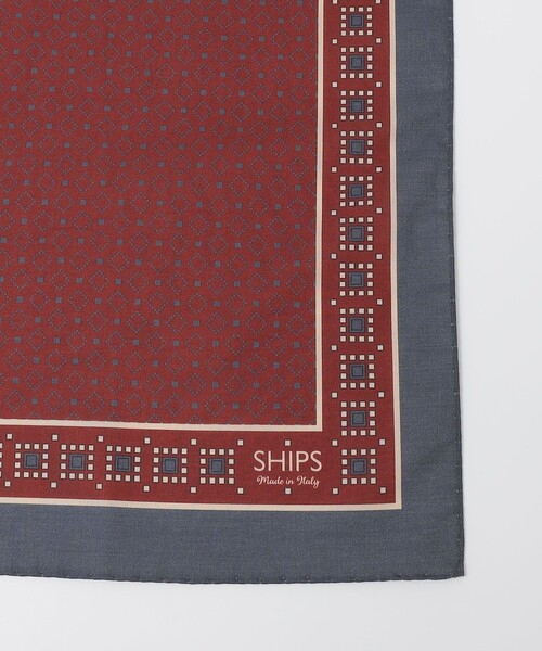 SHIPS(シップス)の「SHIPS: イタリア製 コットン コモン バンダナ(ハンカチ/ハンドタオル・メンズ・ダークグリーン/ネイビー/エンジ・ONE SIZE)」の5枚目の写真