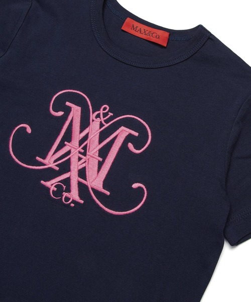 MAX&Co.（マックス アンド コー）の「Max&Co.(マックスアンドコー)Kids & Junior ブランドロゴ刺繍入り半袖Tシャツカットソー（Tシャツ/カットソー・キッズ・ネイビー・16Y/14Y/12Y）」の3枚目の写真