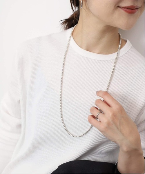 SLOBE IENA(スローブイエナ)の「《追加3》SLOBE メタルビーズネックレス(その他ヘアアクセサリー・レディース・シルバー・FREE)」の1枚目の写真