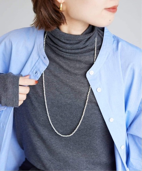 SLOBE IENA(スローブイエナ)の「《追加3》SLOBE メタルビーズネックレス(その他ヘアアクセサリー・レディース・シルバー・FREE)」の7枚目の写真