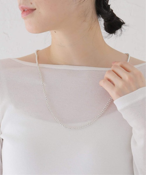 SLOBE IENA(スローブイエナ)の「《追加3》SLOBE メタルビーズネックレス(その他ヘアアクセサリー・レディース・シルバー・FREE)」の15枚目の写真