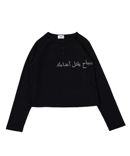 FTW(エフティダブリュー)の「RIB HENRY PRINT TOPS(Tシャツ/カットソー・レディース・ミント/カーキ/ブラック・MEDIUM/SMALL)」の9枚目の写真