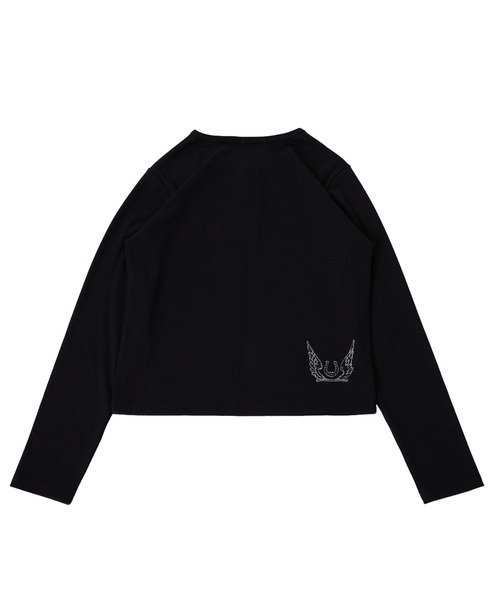 FTW(エフティダブリュー)の「RIB HENRY PRINT TOPS(Tシャツ/カットソー・レディース・ミント/カーキ/ブラック・MEDIUM/SMALL)」の10枚目の写真