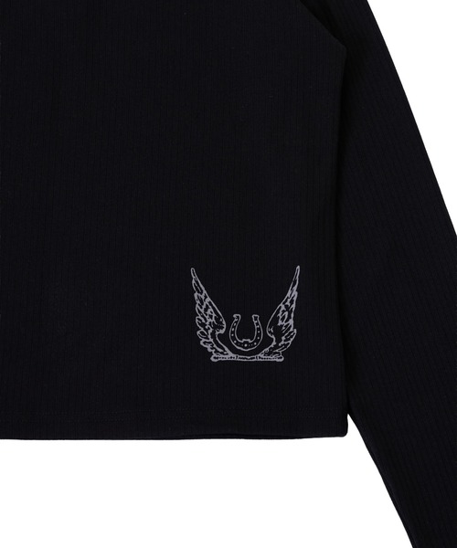 FTW(エフティダブリュー)の「RIB HENRY PRINT TOPS(Tシャツ/カットソー・レディース・ミント/カーキ/ブラック・MEDIUM/SMALL)」の12枚目の写真