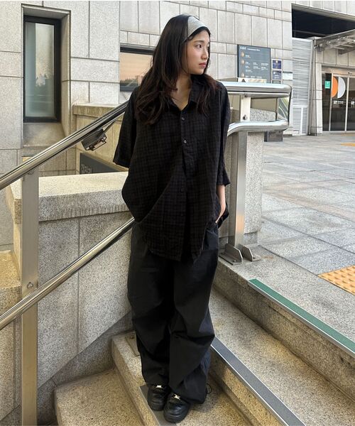 LEIRE（ルアール）の「リンクルシアサーカーチェック半袖シャツ[チャコール]（シャツ/ブラウス・メンズ・その他・MEDIUM/LARGE/X-LARGE）」の21枚目の写真