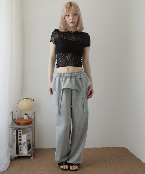 Ulysses(ユリシス)の「ストレッチシアーレーストップス(Tシャツ/カットソー・レディース・ホワイト/ブラウン/ブラック・F)」の5枚目の写真
