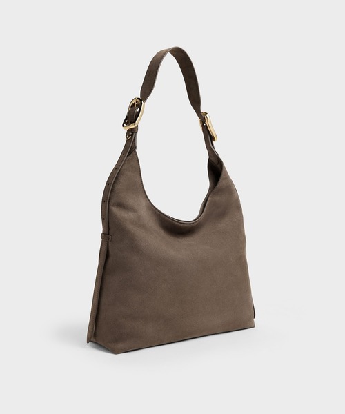CHARLES & KEITH(チャールズ & キース)の「Aislin アシュリン ホーボーバッグ(ショルダーバッグ・レディース・レディッシュグレー・L)」の5枚目の写真