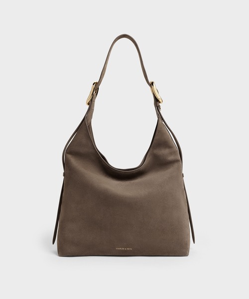 CHARLES & KEITH(チャールズ & キース)の「Aislin アシュリン ホーボーバッグ(ショルダーバッグ・レディース・レディッシュグレー・L)」の6枚目の写真