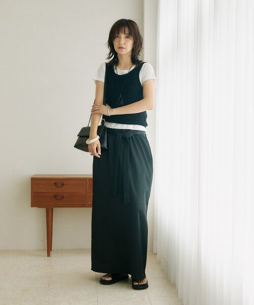 RIVE DROITE（リヴドロワ）の「予約【A・MONN】【セット着用可】tank KNIT（タンクトップ・レディース・レッド/ブラック/オフホワイト・FREE）」の21枚目の写真