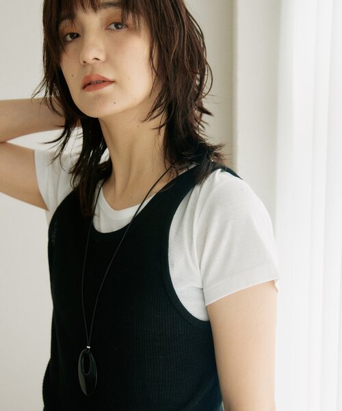 RIVE DROITE（リヴドロワ）の「予約【A・MONN】【セット着用可】tank KNIT（タンクトップ・レディース・レッド/ブラック/オフホワイト・FREE）」の12枚目の写真