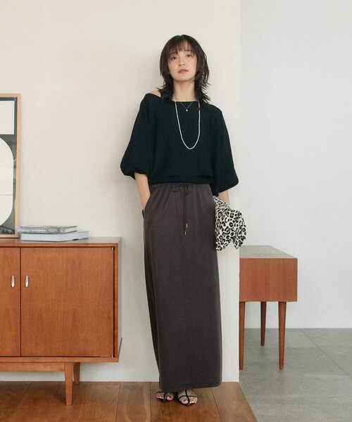 RIVE DROITE（リヴドロワ）の「予約【A・MONN】【セット着用可】tank KNIT（タンクトップ・レディース・レッド/ブラック/オフホワイト・FREE）」の6枚目の写真