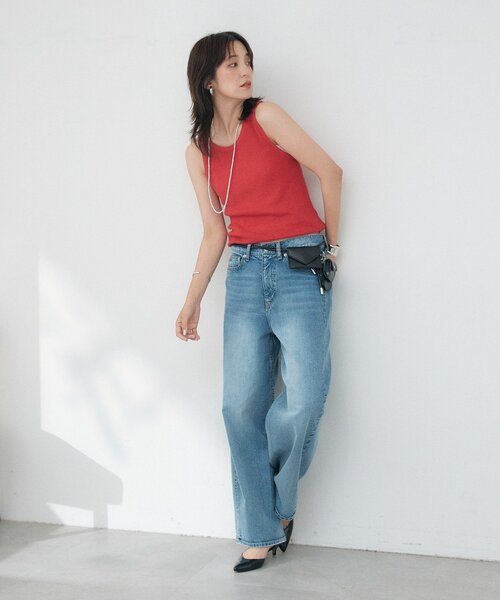 RIVE DROITE（リヴドロワ）の「予約【A・MONN】【セット着用可】tank KNIT（タンクトップ・レディース・レッド/ブラック/オフホワイト・FREE）」の9枚目の写真