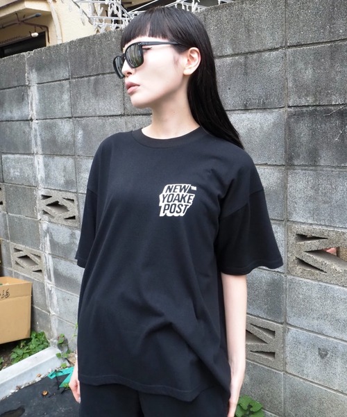 Beyond Basics(ビヨンド ベーシックス)の「NEW YOAKE POST - 夜明け(Tシャツ/カットソー・メンズ・ピンク/ブラック/イエロー・SMALL/X-LARGE/LARGE/MEDIUM)」の7枚目の写真