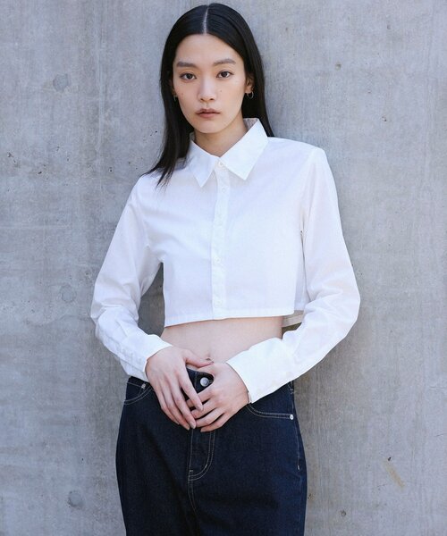 UNFORM(アンフォーム)の「【2026AW Debut】【UNFORM】レイヤードセットシャツ(シャツ/ブラウス・レディース・ネイビー/ホワイト・FREE)」の6枚目の写真