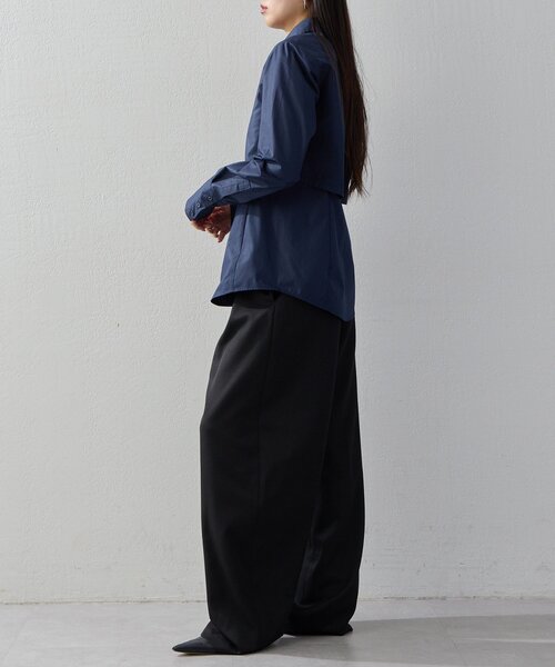 UNFORM(アンフォーム)の「【2026AW Debut】【UNFORM】レイヤードセットシャツ(シャツ/ブラウス・レディース・ネイビー/ホワイト・FREE)」の16枚目の写真