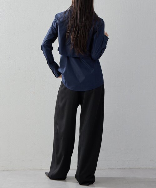 UNFORM(アンフォーム)の「【2026AW Debut】【UNFORM】レイヤードセットシャツ(シャツ/ブラウス・レディース・ネイビー/ホワイト・FREE)」の17枚目の写真