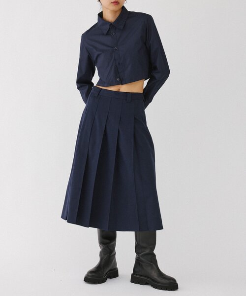 UNFORM(アンフォーム)の「【2026AW Debut】【UNFORM】レイヤードセットシャツ(シャツ/ブラウス・レディース・ネイビー/ホワイト・FREE)」の19枚目の写真