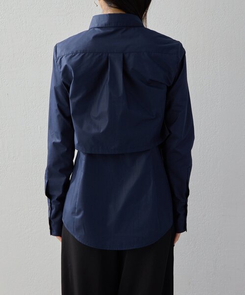 UNFORM(アンフォーム)の「【2026AW Debut】【UNFORM】レイヤードセットシャツ(シャツ/ブラウス・レディース・ネイビー/ホワイト・FREE)」の22枚目の写真