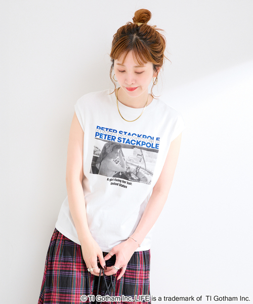 GOOD ROCK SPEED(グッドロックスピード)の「GOOD ROCK SPEED LIFE PICTURE COLLECTION Sleeveless shirts 2(Tシャツ/カットソー・レディース・ベージュ/ホワイト/ホワイト系その他・FREE)」の7枚目の写真